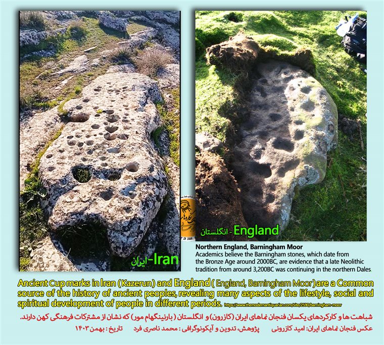 همگونی و کارکردهای یکسان فنجان نماها و کاسه سنگ های کهن ایران و انگلستان؟!
